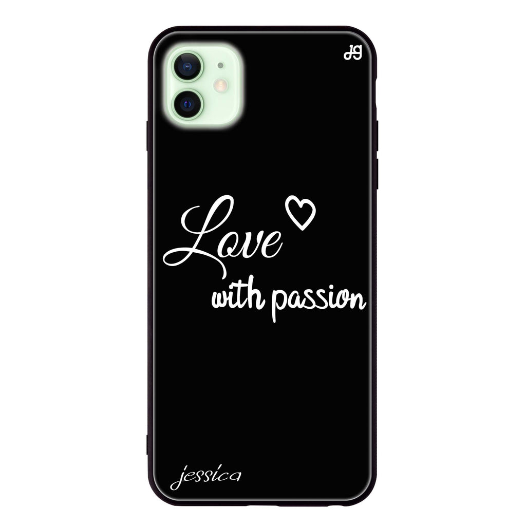 Always be true love with passion I iPhone 12 超薄強化玻璃殻