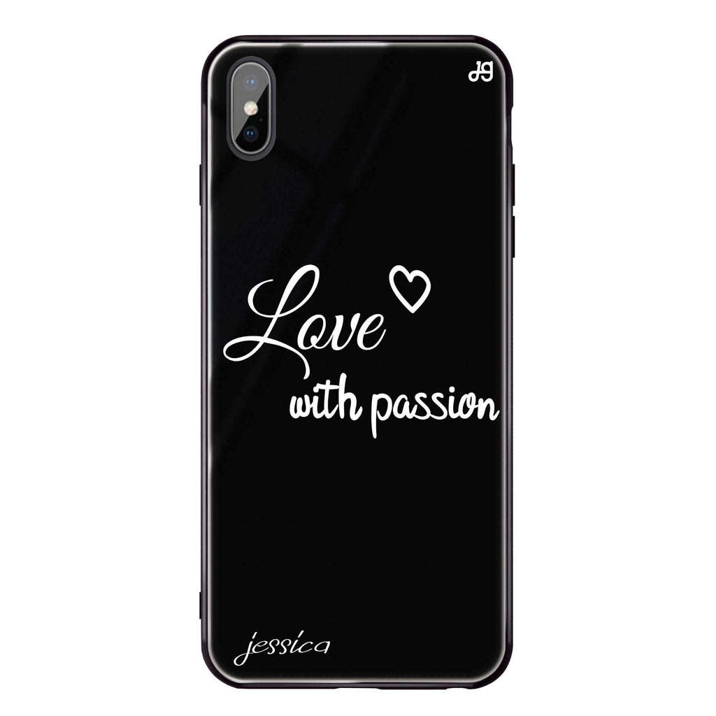 Always be true love with passion I iPhone XS 超薄強化玻璃殻