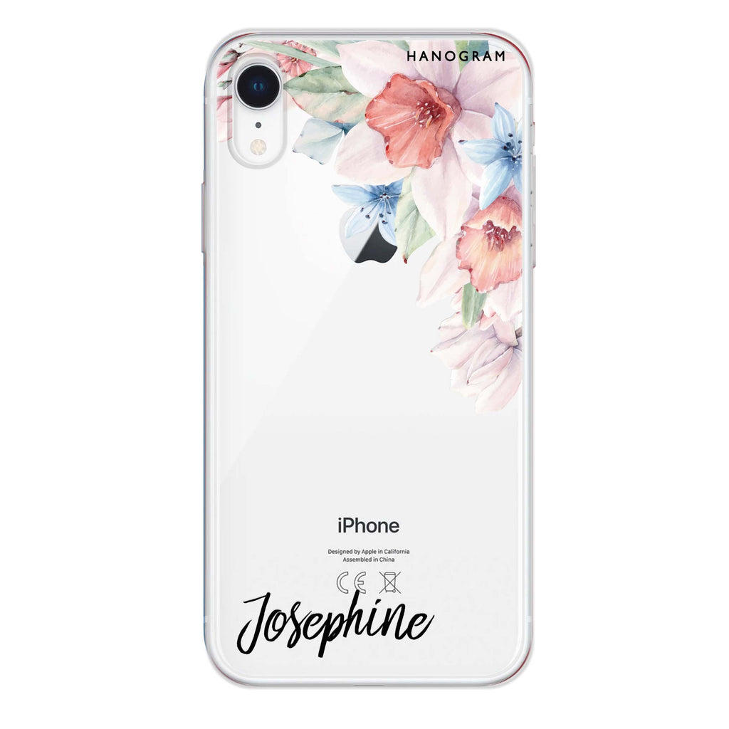 Glamour Floral iPhone XR 水晶透明保護殼