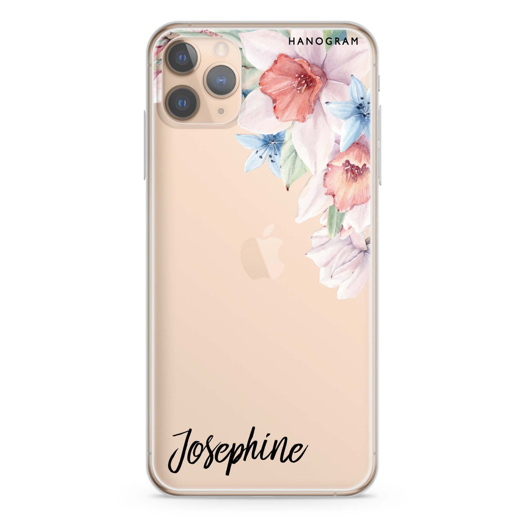 Glamour Floral iPhone 11 Pro Max 水晶透明保護殼