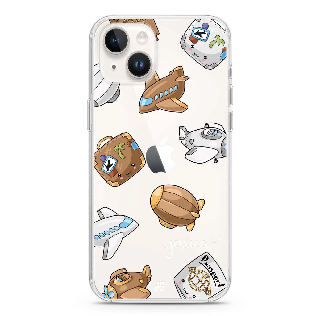 Cartoon AirPlane iPhone 14 plus 水晶透明保護殼