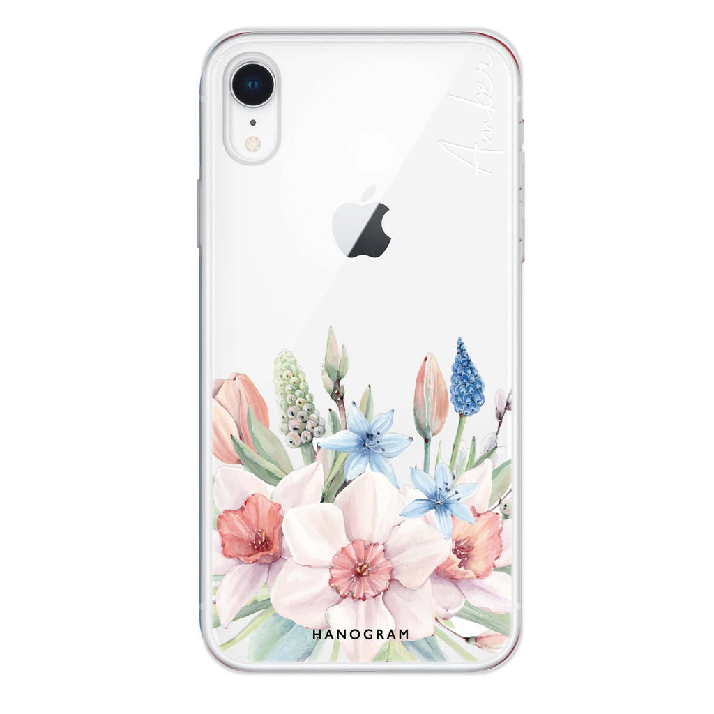 My Glamour Floral iPhone XR 水晶透明保護殼