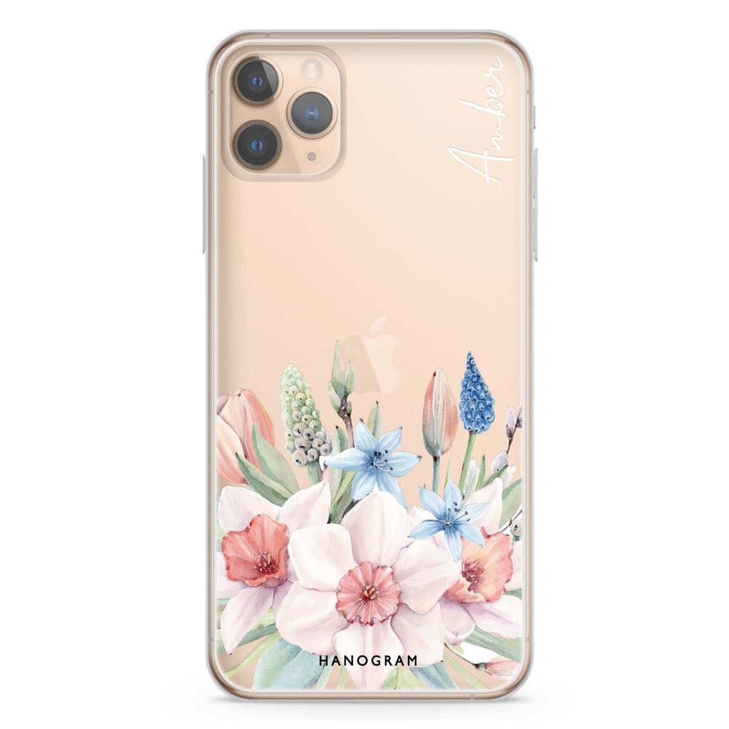 My Glamour Floral iPhone 11 Pro Max 水晶透明保護殼