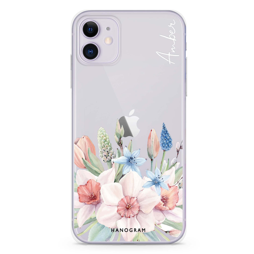My Glamour Floral iPhone 11 水晶透明保護殼