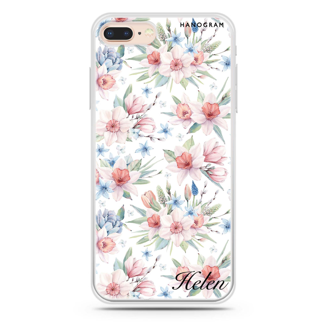 Glamour Floral World iPhone 8 Plus 水晶透明保護殼