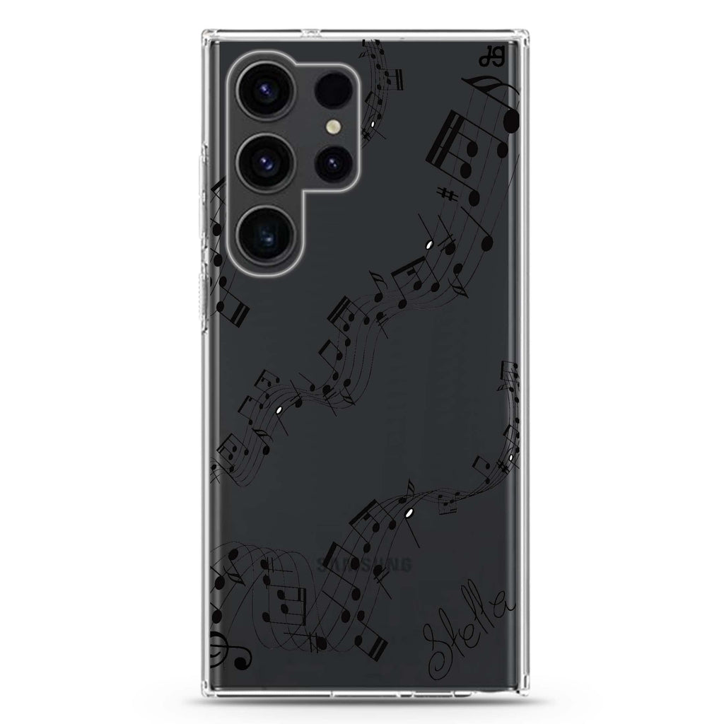 Music Samsung Galaxy Ultra 可加名字透明保護殼，適用 S26/S25/S24/S23 Ultra，圖1