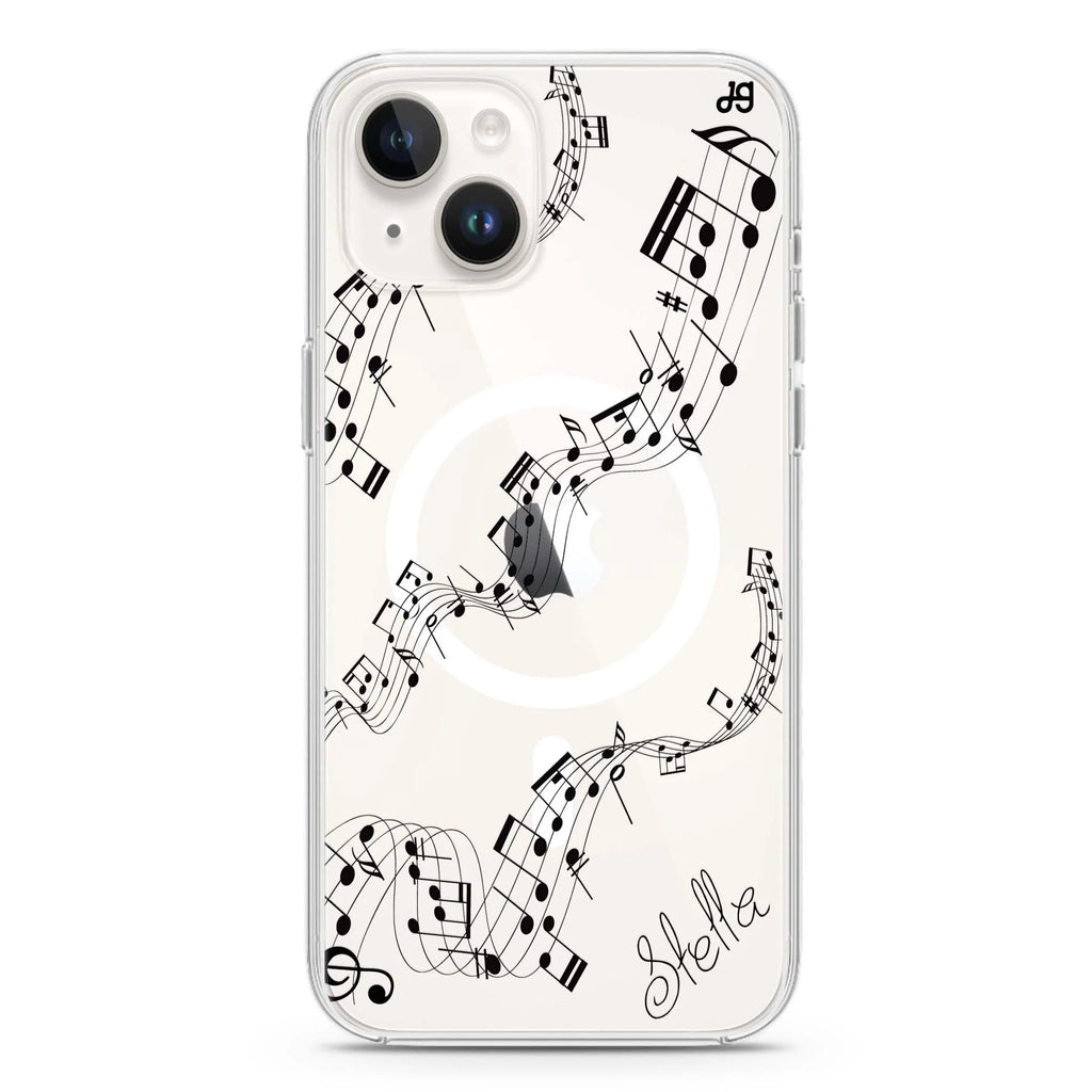 Music iPhone 14 Plus Magsafe 兼容水晶透明保護殼