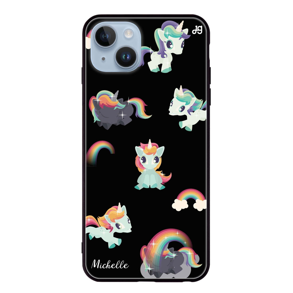 Unicorn & Rainbow iPhone 13 Mini 超薄強化玻璃殻