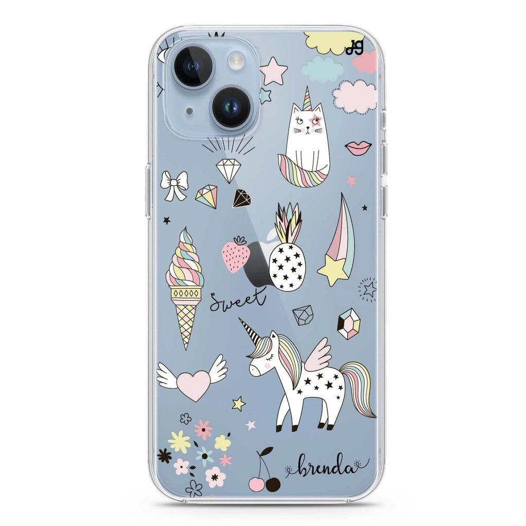 My lovely Cartoon iPhone 14 水晶透明保護殼