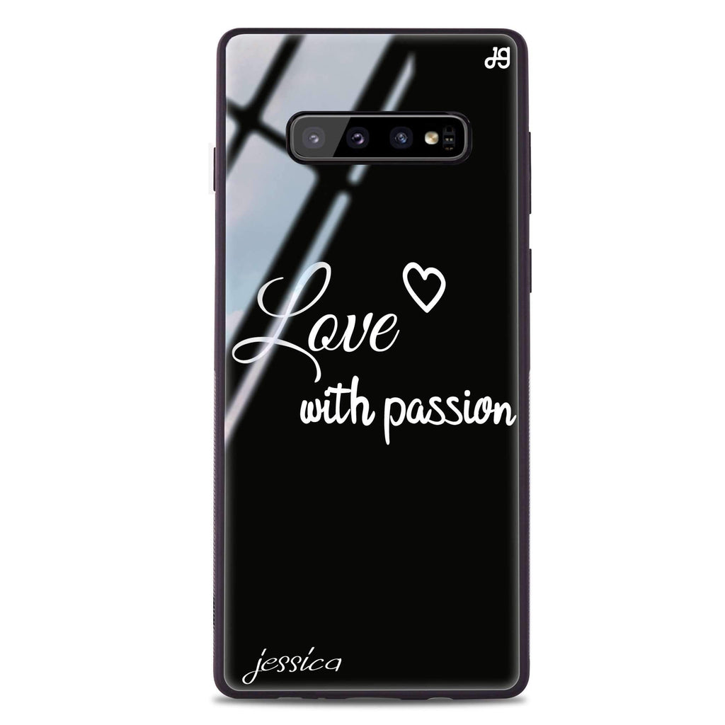 Always be true love with passion I Samsung S10 超薄強化玻璃殻