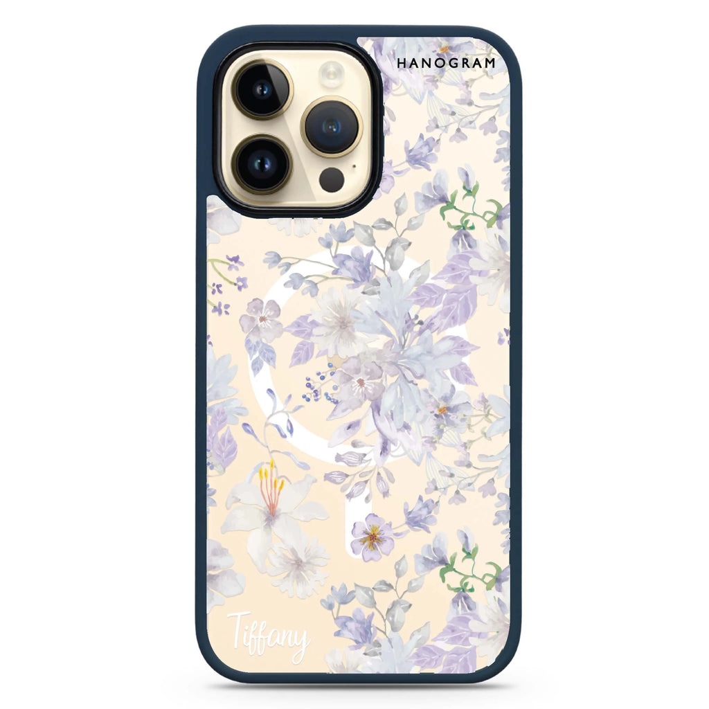 Serene Flowers Pattern Magsafe 兼容防衝擊保護殼