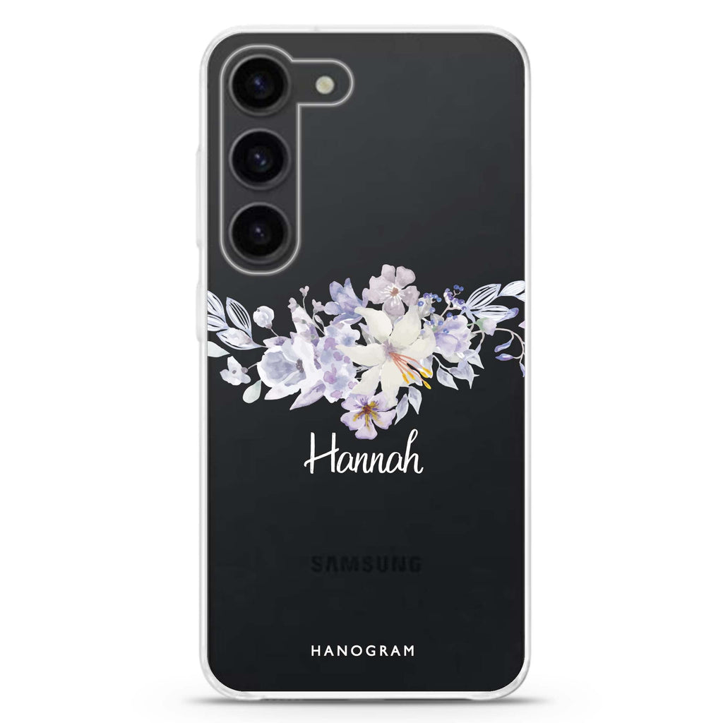 Serene Flowers & Me Samsung Galaxy S22 水晶透明保護殼