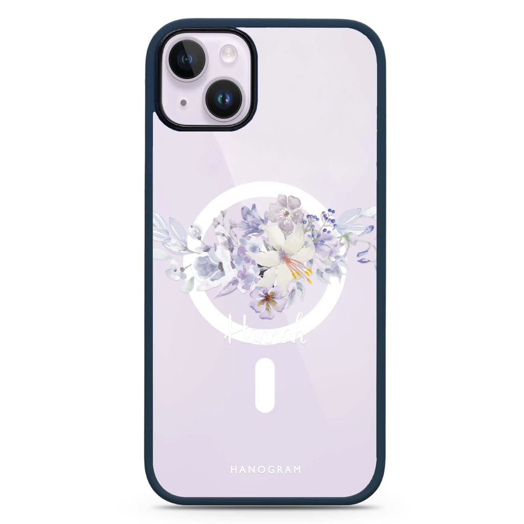 Serene Flowers & Me iPhone 14 Plus Magsafe 兼容防衝擊保護殼