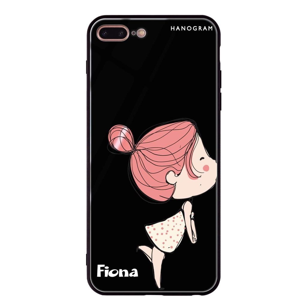 Cute girl kissing iPhone 8 Plus 超薄強化玻璃殻