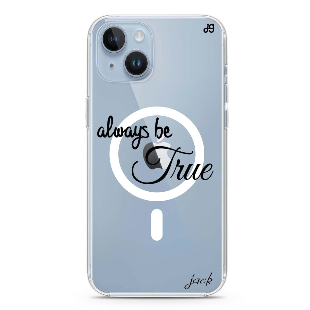 Always be true love with passion I iPhone 14 Plus Magsafe 兼容水晶透明保護殼