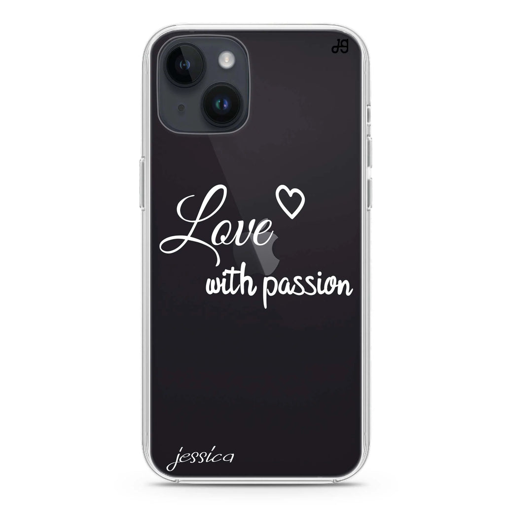 Always be true love with passion I iPhone 14 plus 水晶透明保護殼