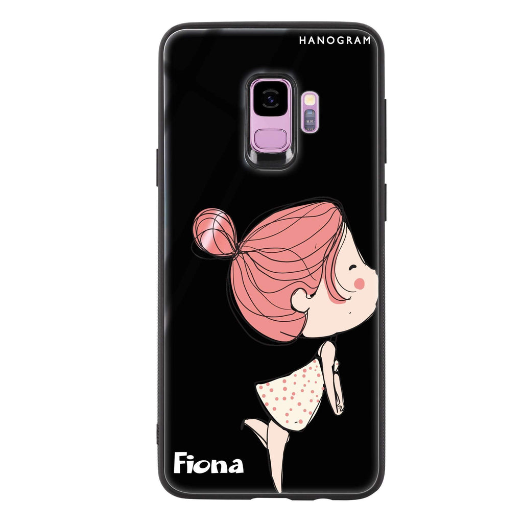 Cute girl kissing Samsung S9 超薄強化玻璃殻