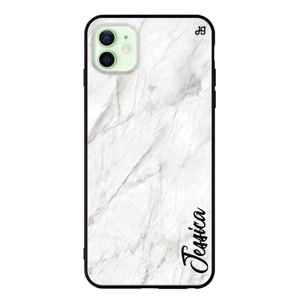 White Marble – Deep Love iPhone 12 mini 超薄強化玻璃殻