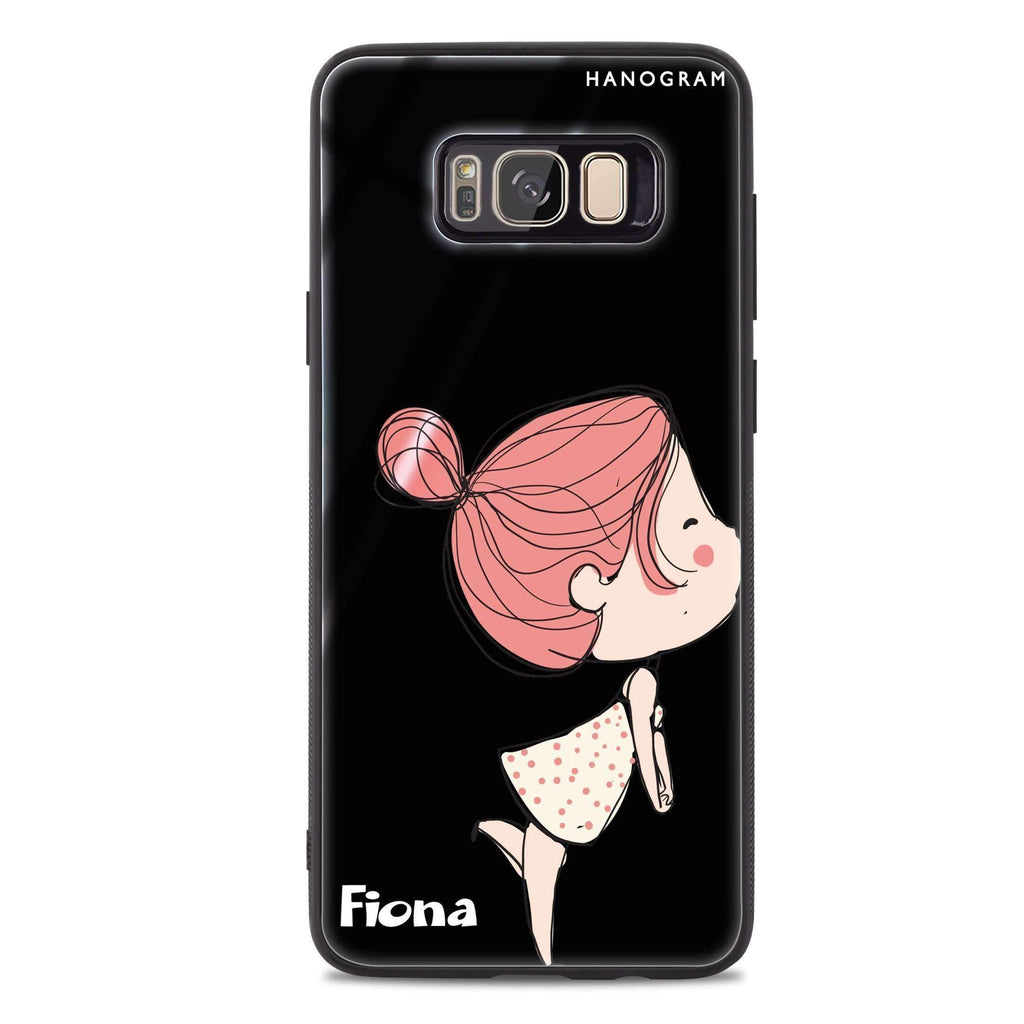 Cute girl kissing Samsung S8 Plus 超薄強化玻璃殻
