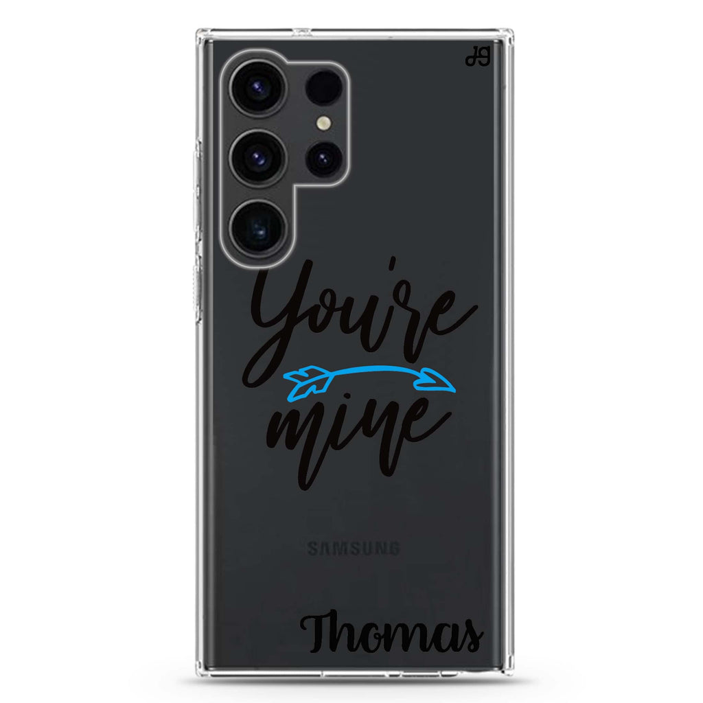 You are mine I Samsung Galaxy Ultra 可加名字透明保護殼，適用 S26/S25/S24/S23 Ultra，圖1
