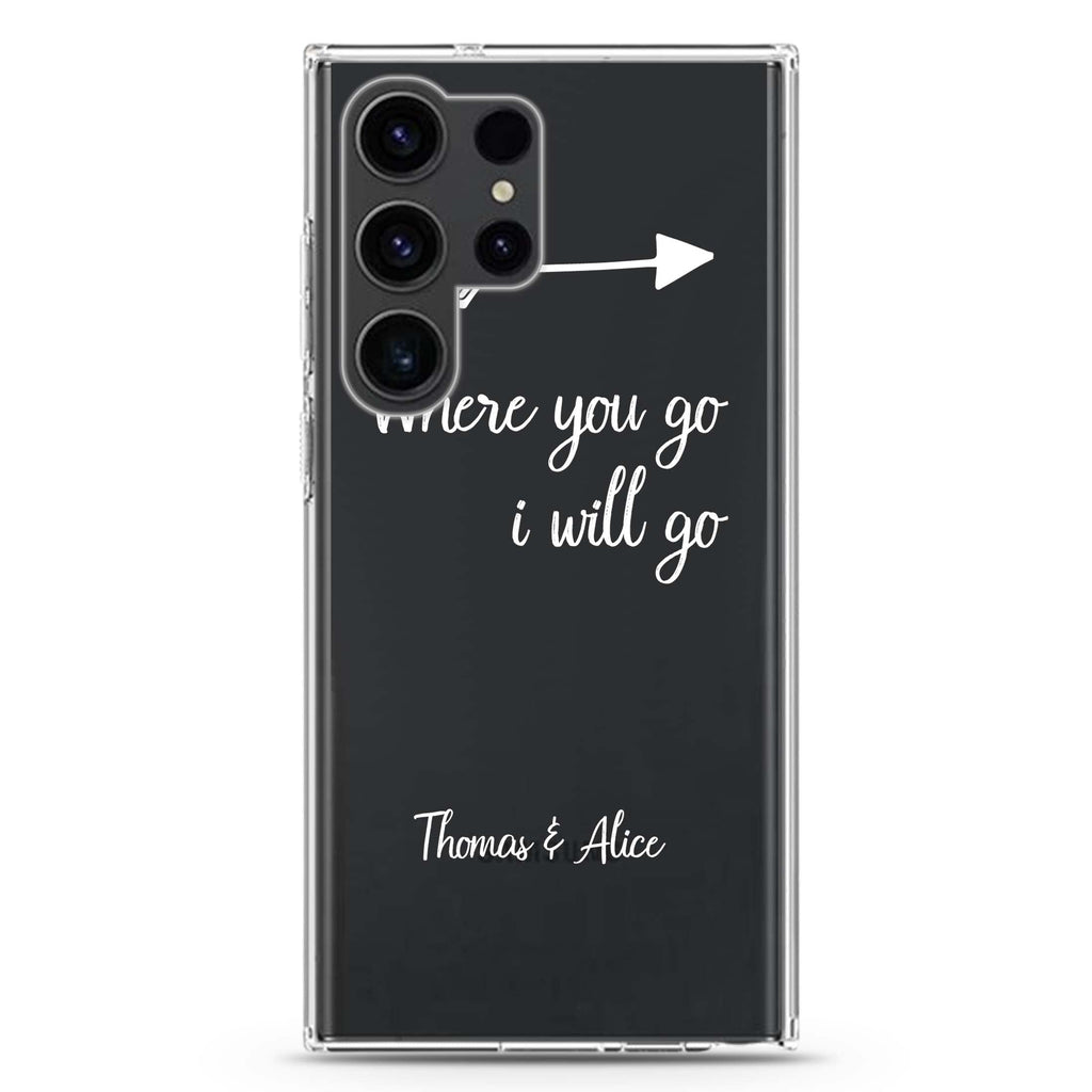 Always love together Samsung Galaxy Ultra 可加名字透明保護殼，適用 S26/S25/S24/S23 Ultra，圖1