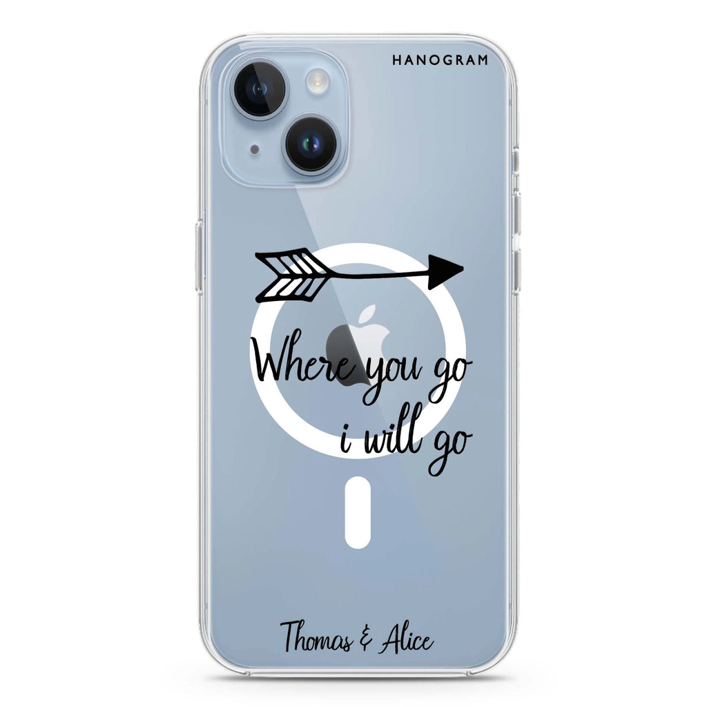 Always love together iPhone 14 Plus Magsafe 兼容水晶透明保護殼
