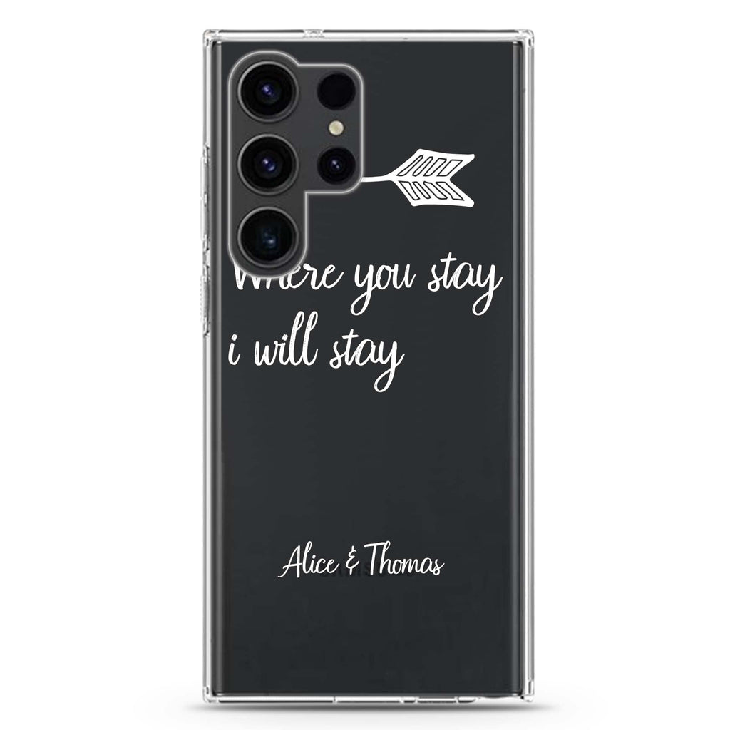 Always love together Samsung Galaxy Ultra 可加名字透明保護殼，適用 S26/S25/S24/S23 Ultra，圖1