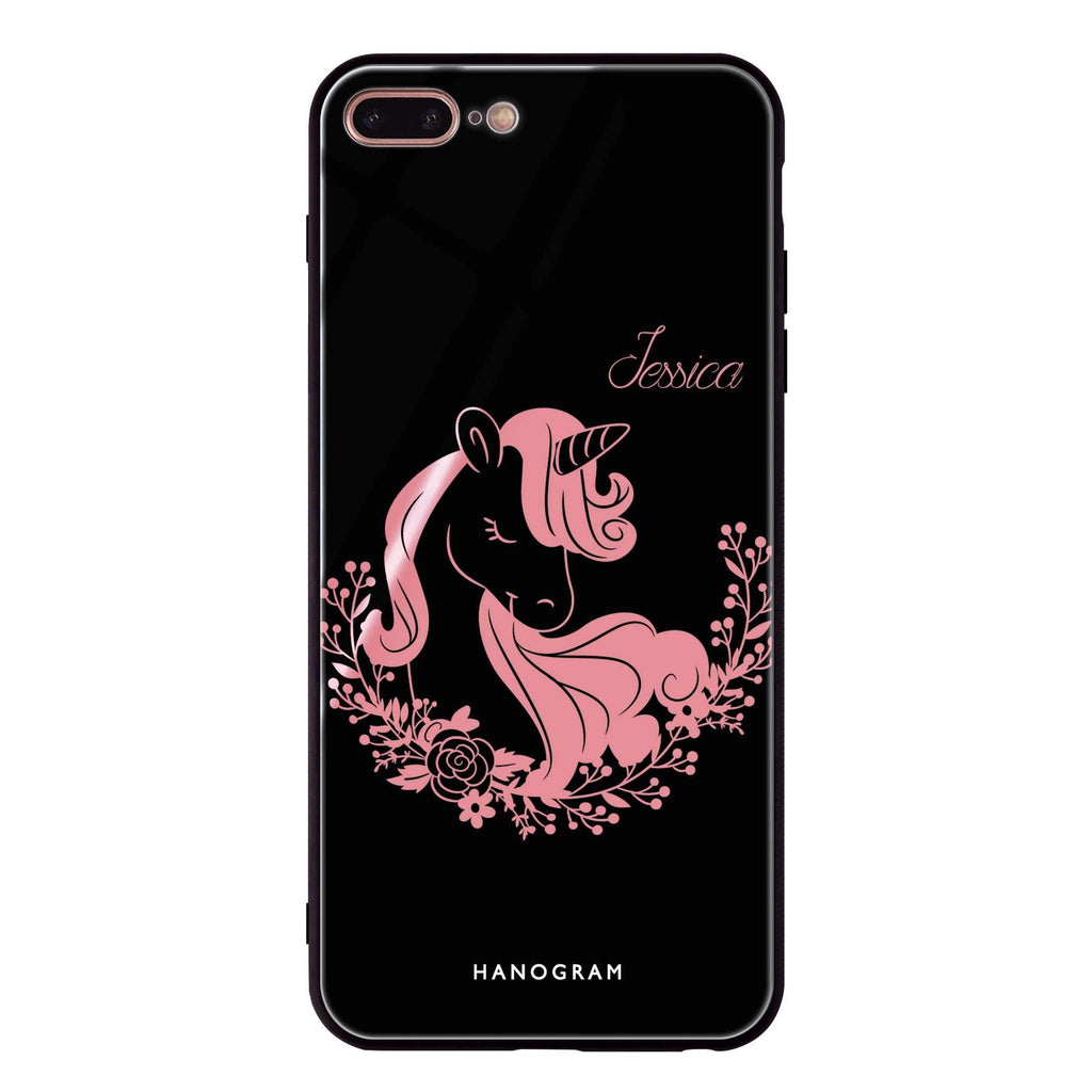 Silhouette Unicorn iPhone 8 Plus 超薄強化玻璃殻