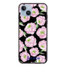 Watercolor pink floral iPhone 13 超薄強化玻璃殻