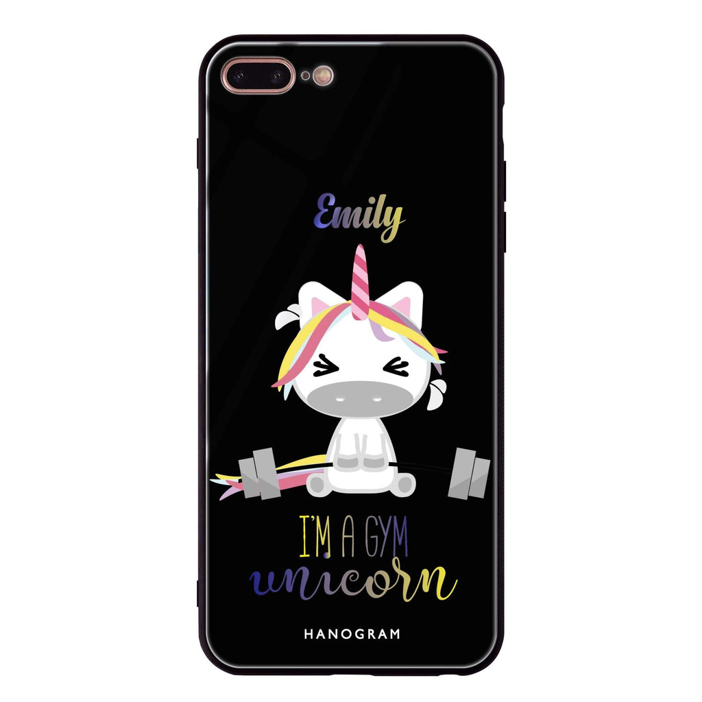 Gymnast Unicorn iPhone 8 Plus 超薄強化玻璃殻