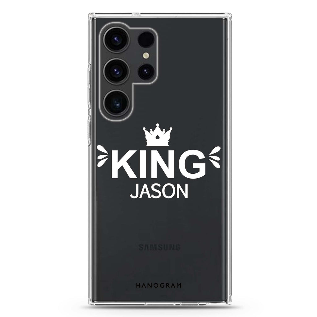 I am the king Samsung Galaxy Ultra 可加名字透明保護殼，適用 S26/S25/S24/S23 Ultra，圖1