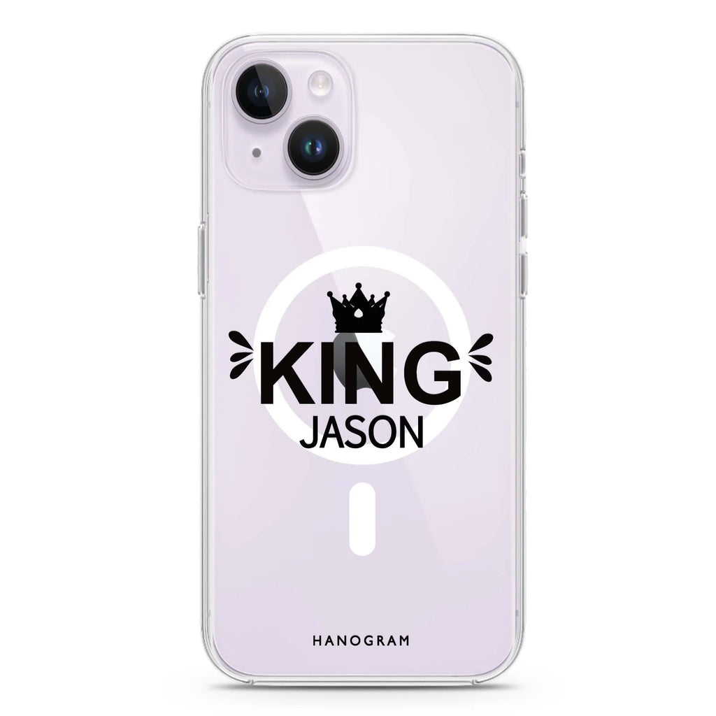 I am the king iPhone 14 Magsafe 兼容水晶透明保護殼