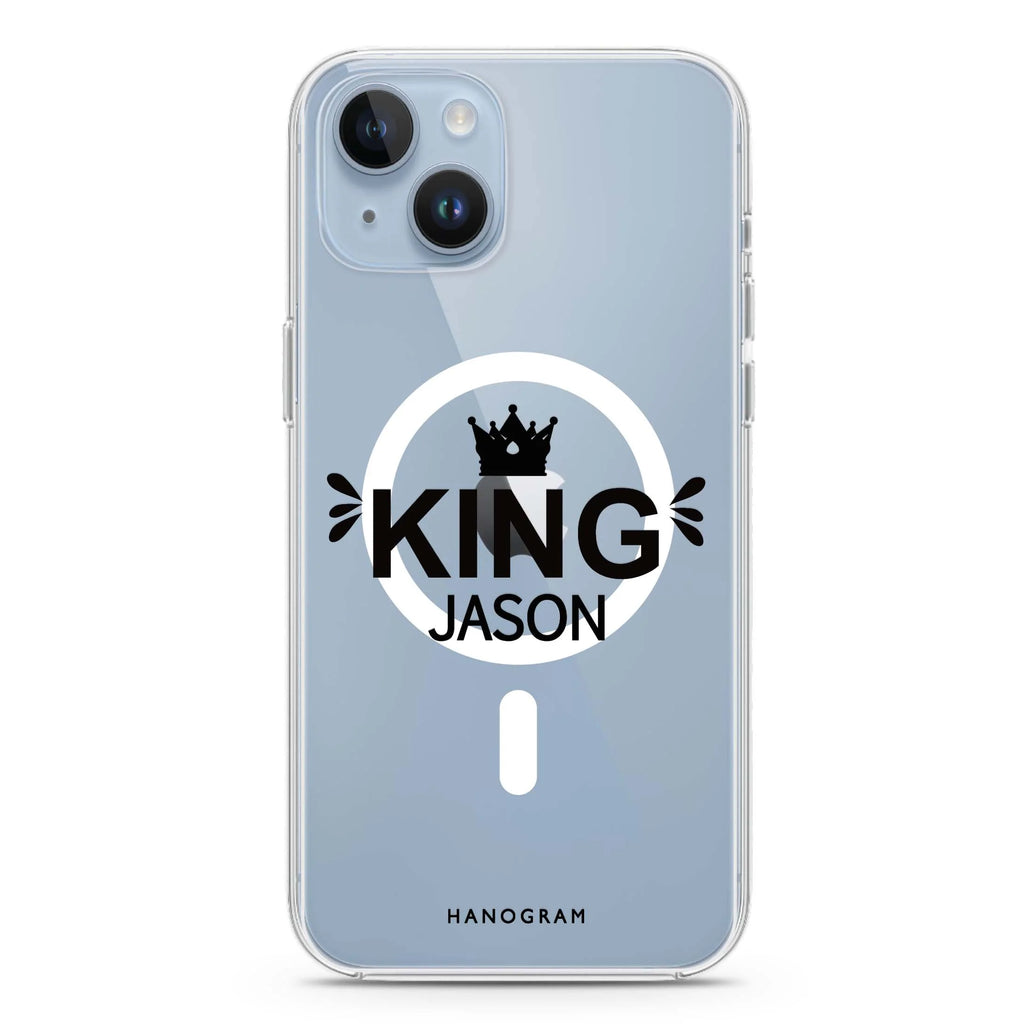 I am the king iPhone 14 Plus Magsafe 兼容水晶透明保護殼