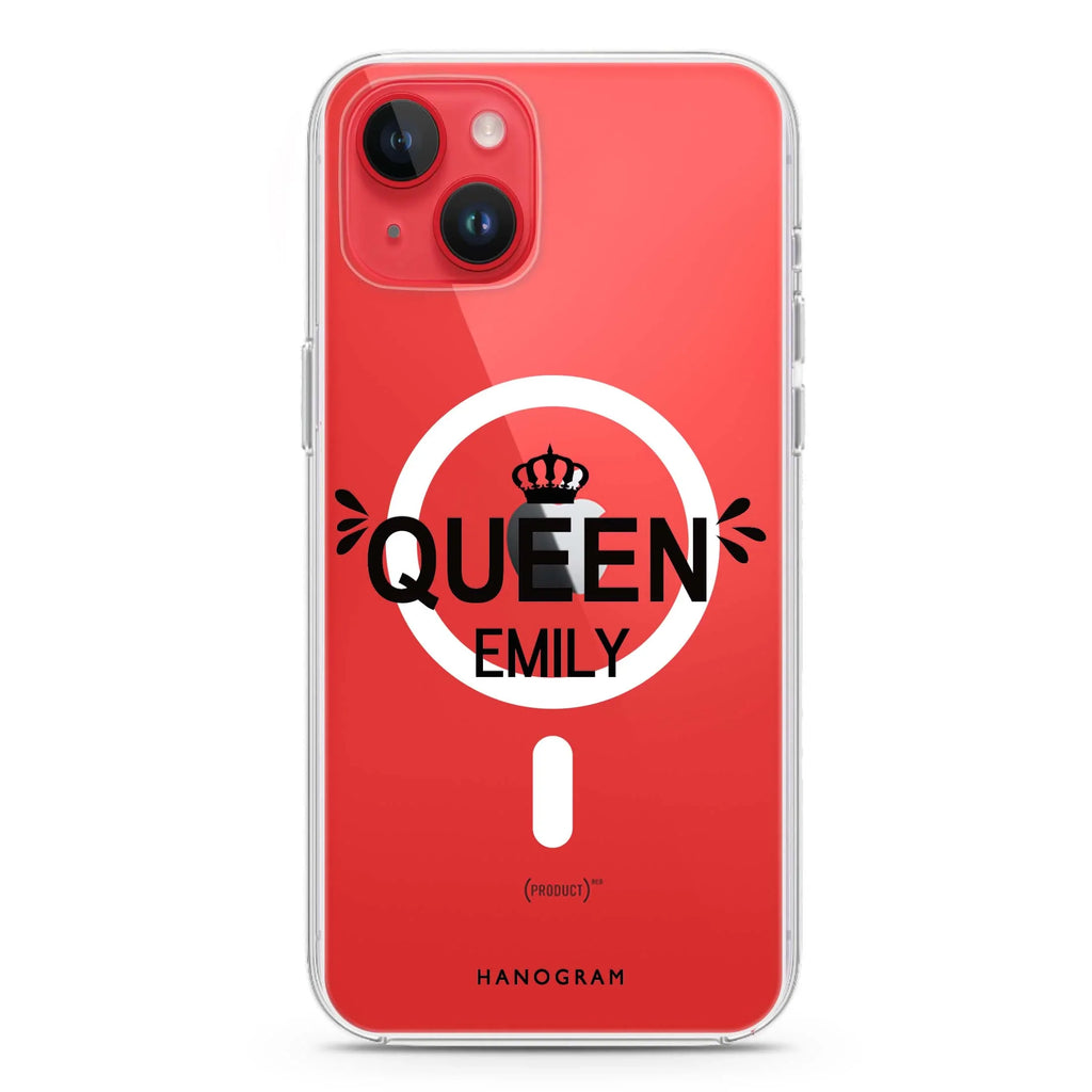 I am the queen iPhone 14 Magsafe 兼容水晶透明保護殼