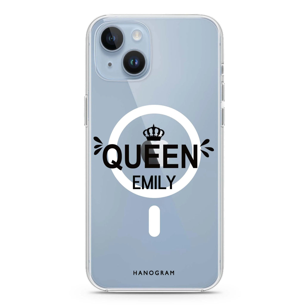 I am the queen iPhone 14 Plus Magsafe 兼容水晶透明保護殼
