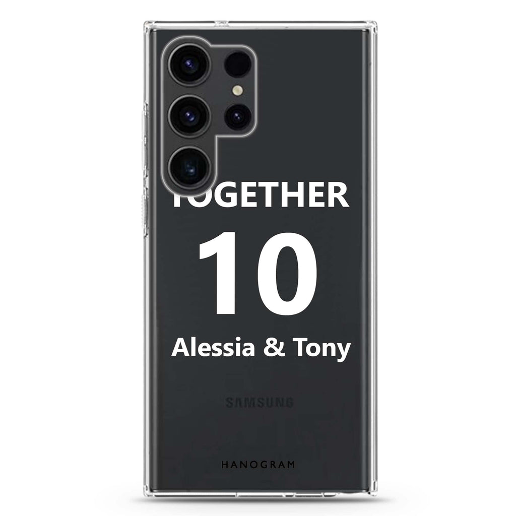 Love story Samsung Galaxy Ultra 可加名字透明保護殼，適用 S26/S25/S24/S23 Ultra，圖1