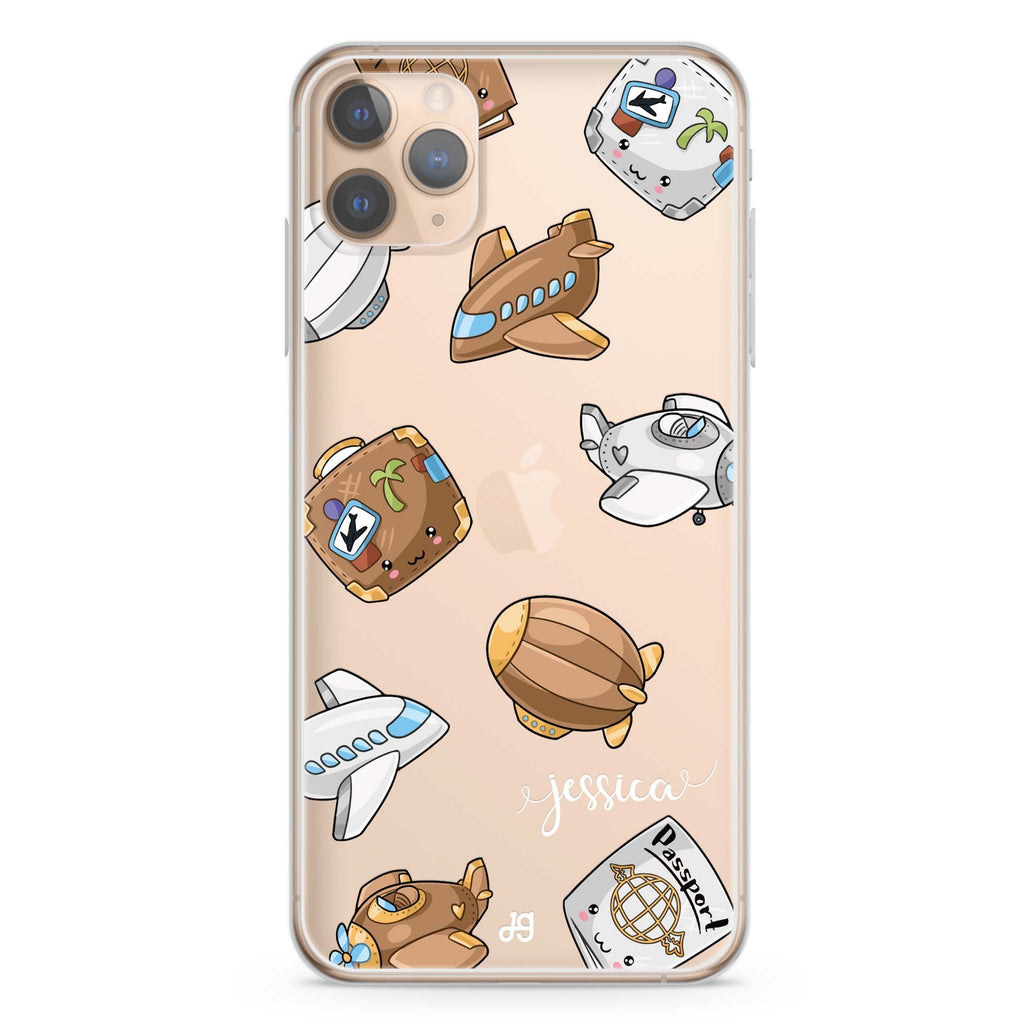 Cartoon AirPlane iPhone 11 Pro Max 水晶透明保護殼