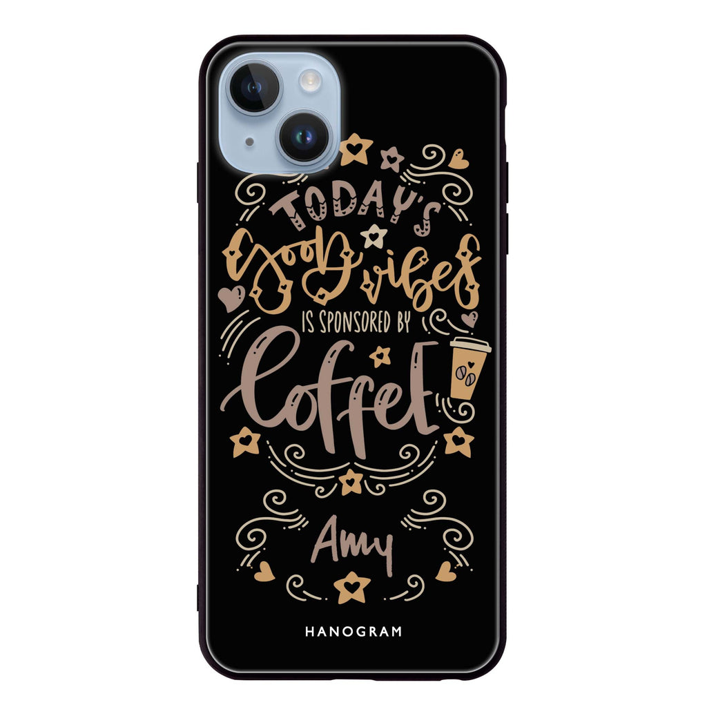 Good vibes coffee iPhone 14 超薄強化玻璃殻