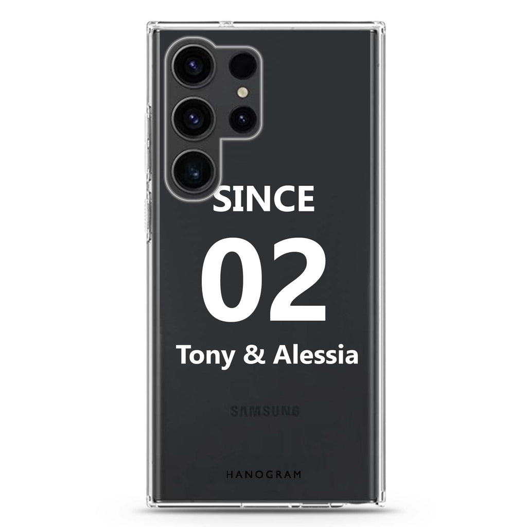 Love story Samsung Galaxy Ultra 可加名字透明保護殼，適用 S26/S25/S24/S23 Ultra，圖1