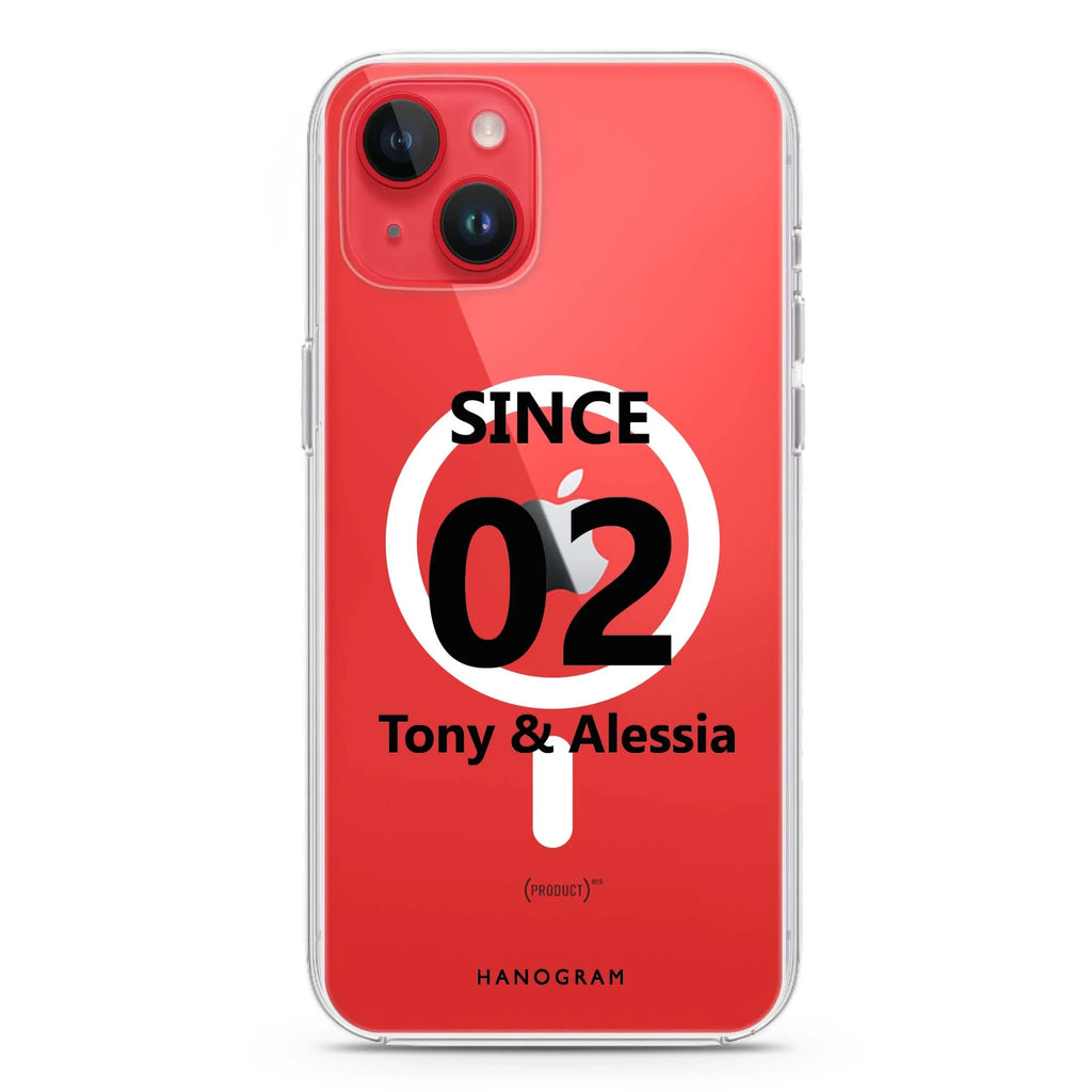 Love story iPhone 14 Magsafe 兼容水晶透明保護殼