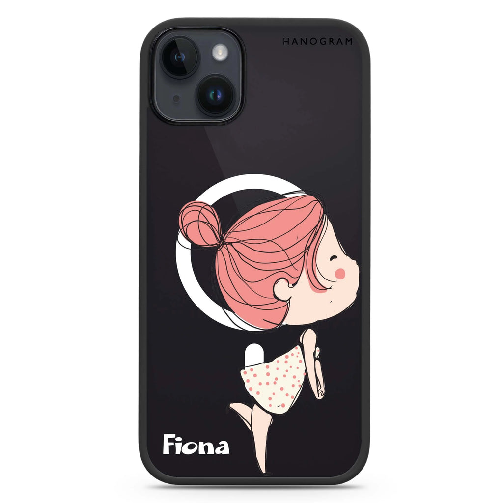 Cute girl kissing iPhone 14 Plus Magsafe 兼容防衝擊保護殼