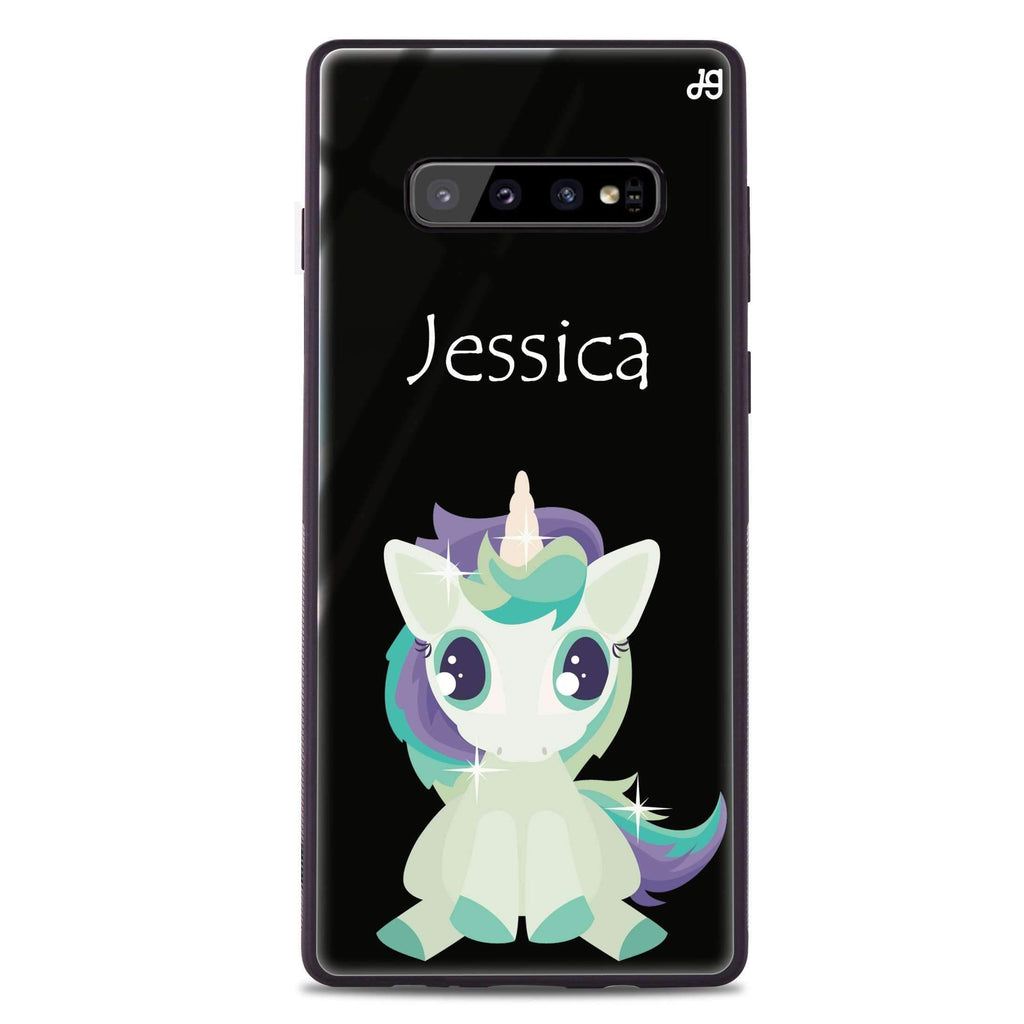 Pretty Eyes Unicorn Samsung 超薄強化玻璃殻