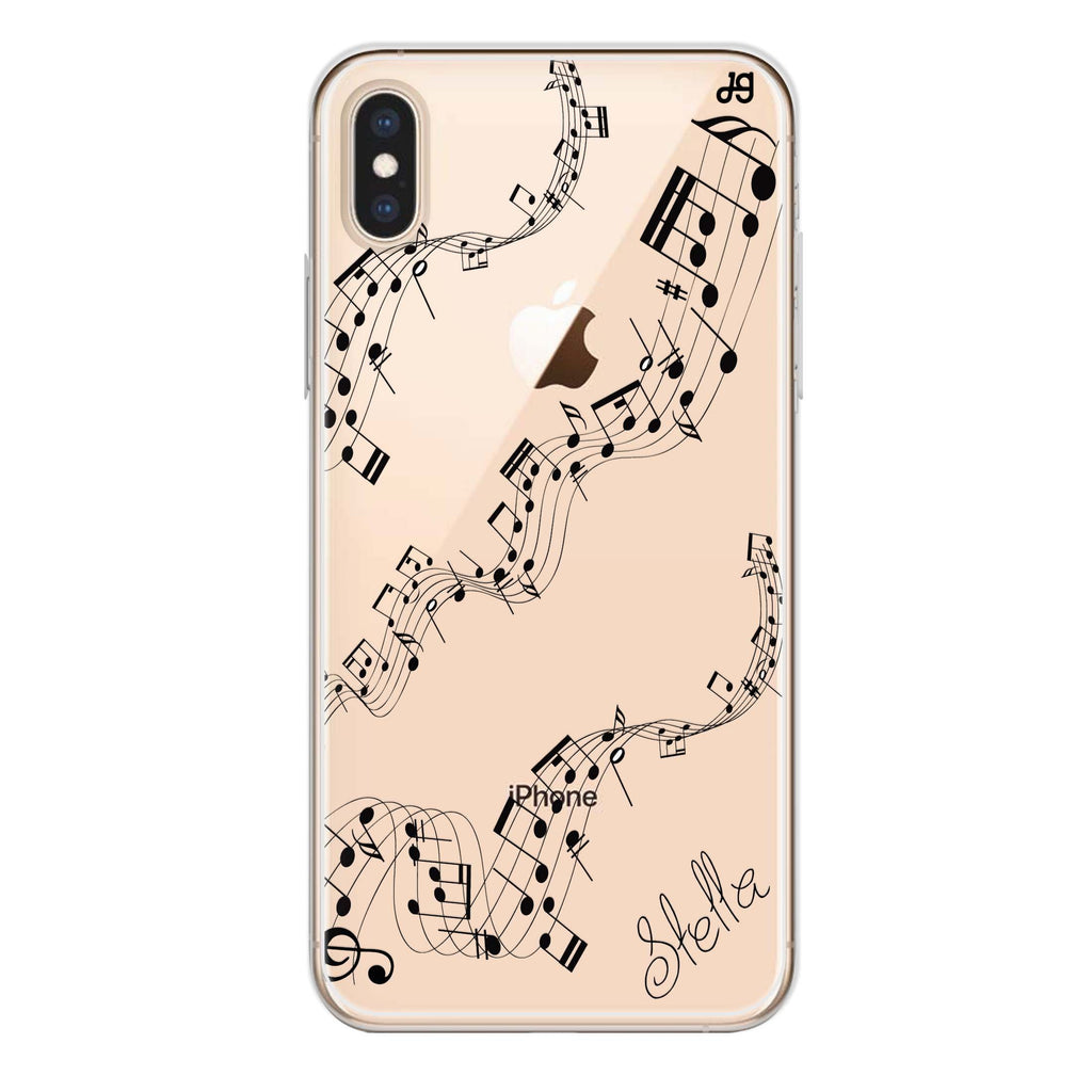 Music iPhone XS 水晶透明保護殼