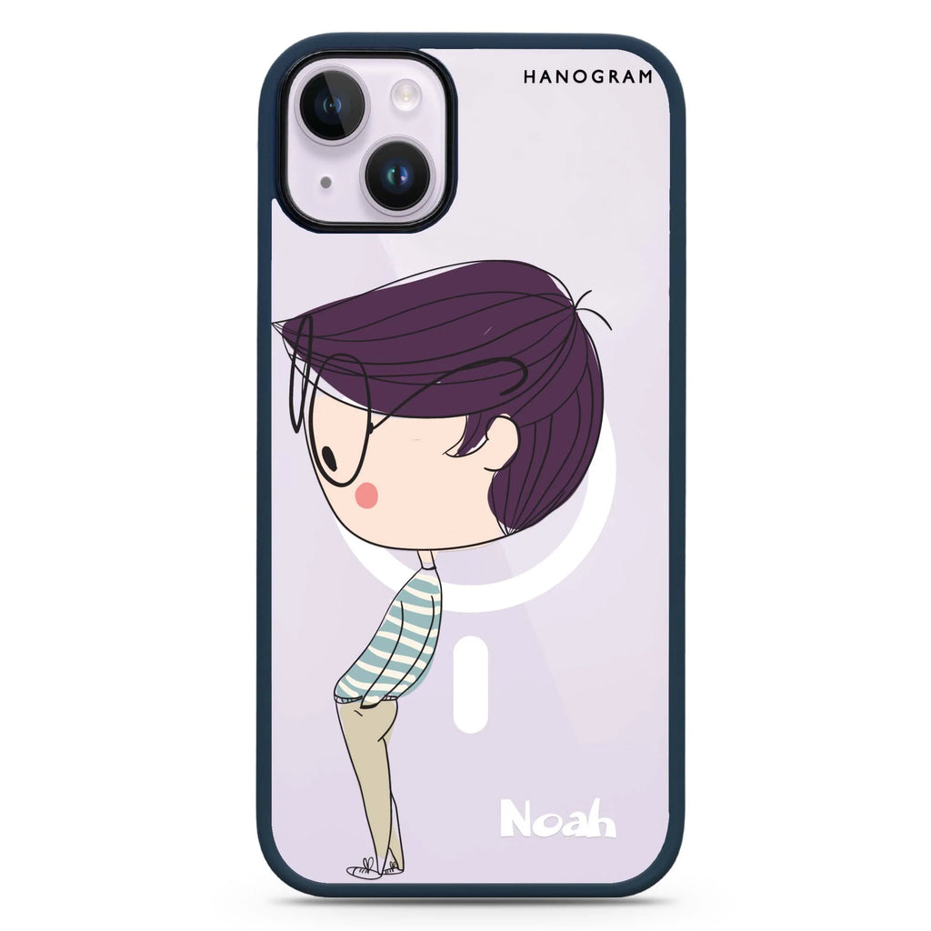 Boy kissing iPhone 14 Plus Magsafe 兼容防衝擊保護殼