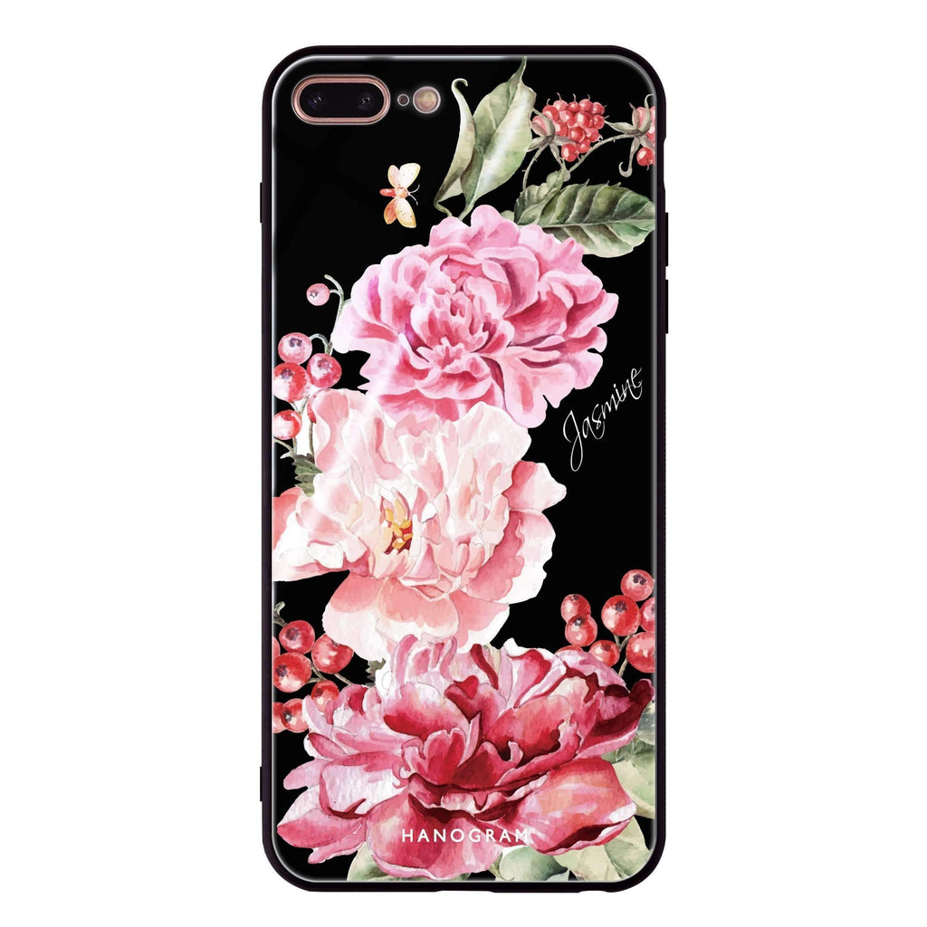Pretty Watercolor Flowers iPhone 7 Plus 超薄強化玻璃殻