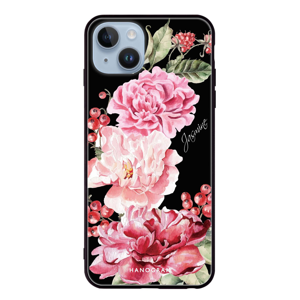Pretty Watercolor Flowers iPhone 13 超薄強化玻璃殻