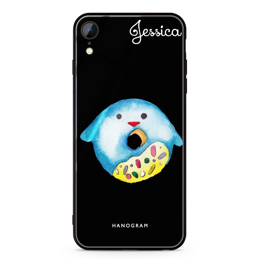 Sweet donut penguin iPhone XR 超薄強化玻璃殻