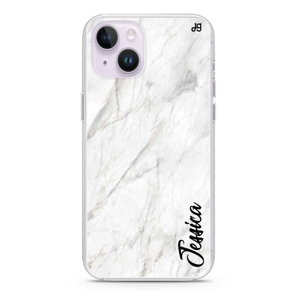 White Marble – Deep Love iPhone 14 水晶透明保護殼