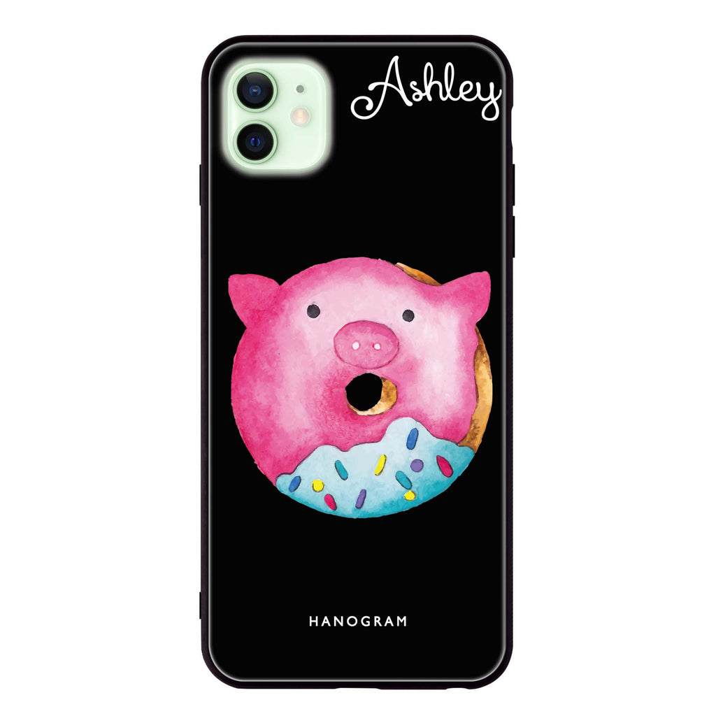 Sweet donut piggy iPhone 12 mini 超薄強化玻璃殻