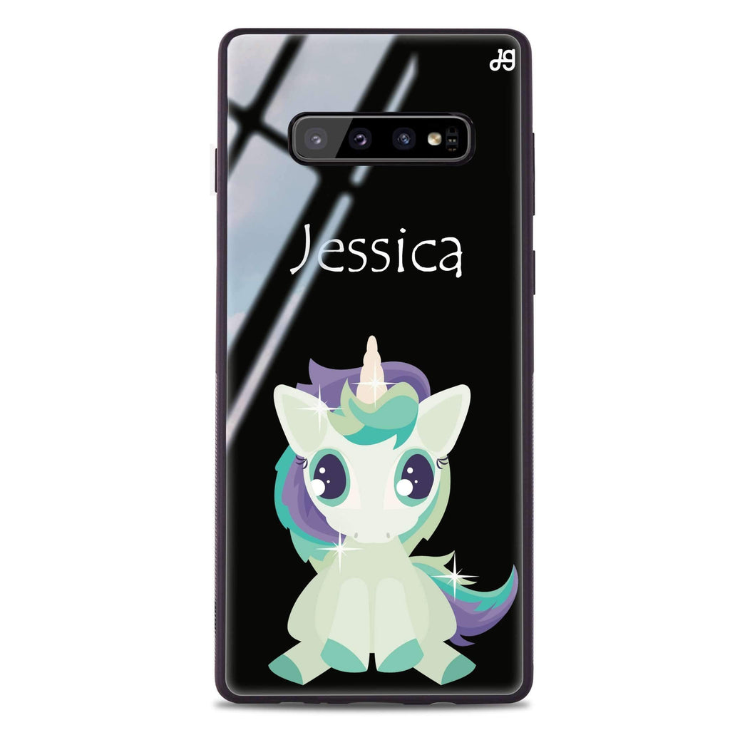 Pretty Eyes Unicorn Samsung S10 超薄強化玻璃殻